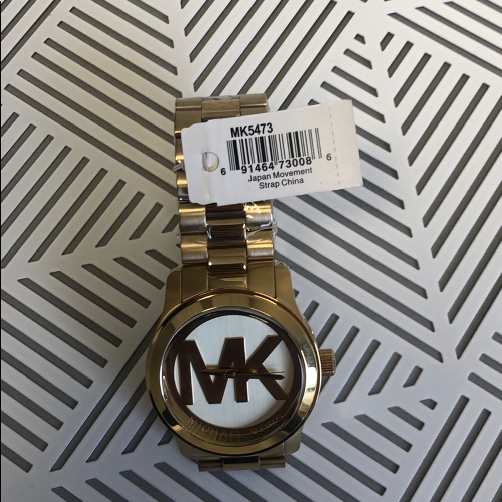 MK5473 MICHAEL KORS gold watch New $225 ladies